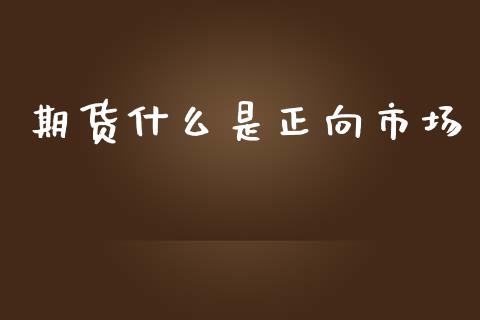 期货什么是正向市场_https://m.gongyisiwang.com_理财投资_第1张