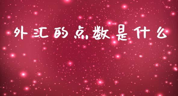 外汇的点数是什么_https://m.gongyisiwang.com_信托投资_第1张