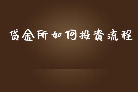 贷金所如何投资流程_https://m.gongyisiwang.com_财经时评_第1张