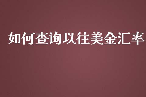 如何查询以往美金汇率_https://m.gongyisiwang.com_理财产品_第1张