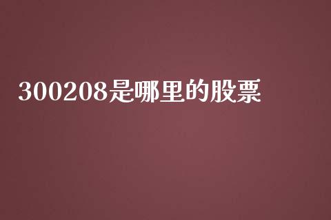 300208是哪里的股票_https://m.gongyisiwang.com_财经时评_第1张