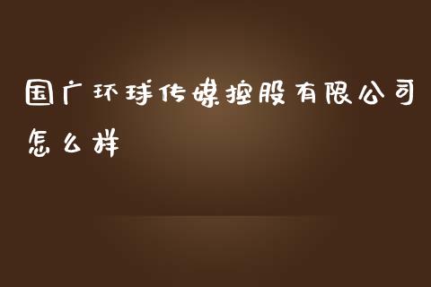 国广环球传媒控股有限公司怎么样_https://m.gongyisiwang.com_财经咨询_第1张