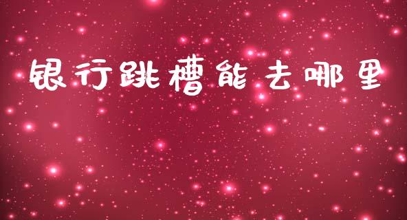 银行跳槽能去哪里_https://m.gongyisiwang.com_财经咨询_第1张
