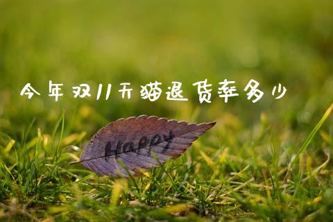 今年双11天猫退货率多少_https://m.gongyisiwang.com_信托投资_第1张