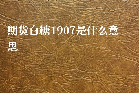 期货白糖1907是什么意思_https://m.gongyisiwang.com_债券咨询_第1张