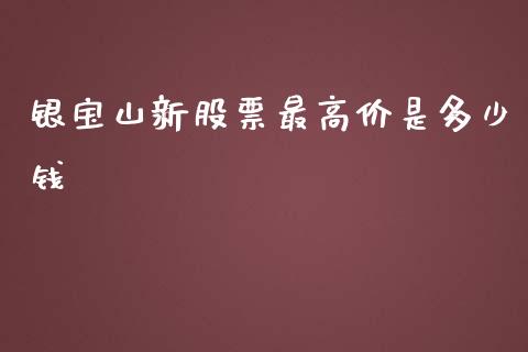 银宝山新股票最高价是多少钱_https://m.gongyisiwang.com_债券咨询_第1张