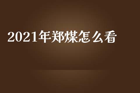 2021年郑煤怎么看_https://m.gongyisiwang.com_保险理财_第1张