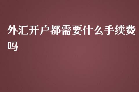 外汇开户都需要什么手续费吗_https://m.gongyisiwang.com_理财投资_第1张