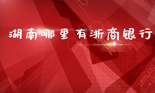 湖南哪里有浙商银行_https://m.gongyisiwang.com_债券咨询_第1张