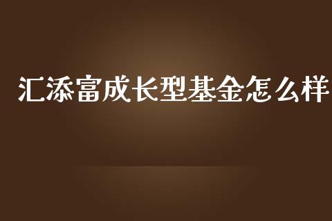 汇添富成长型基金怎么样_https://m.gongyisiwang.com_保险理财_第1张