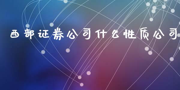 西部证券公司什么性质公司_https://m.gongyisiwang.com_理财产品_第1张