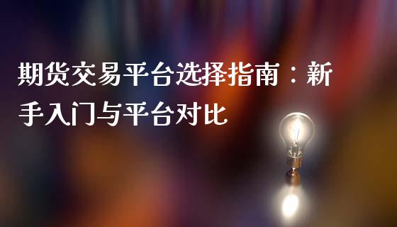 期货交易平台选择指南：新手入门与平台对比_https://m.gongyisiwang.com_保险理财_第1张