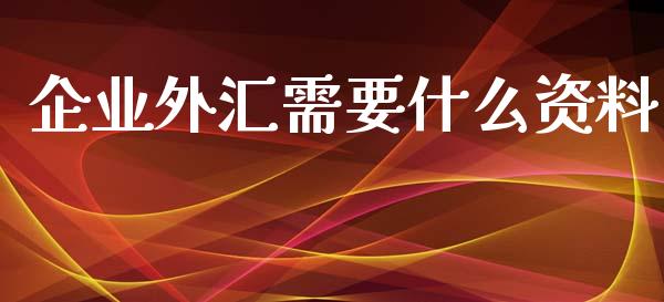 企业外汇需要什么资料_https://m.gongyisiwang.com_财经时评_第1张