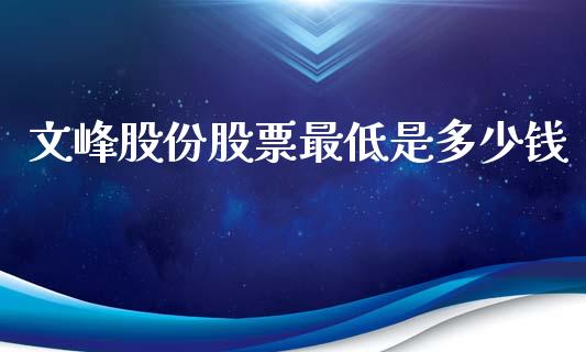 文峰股份股票最低是多少钱_https://m.gongyisiwang.com_财经时评_第1张