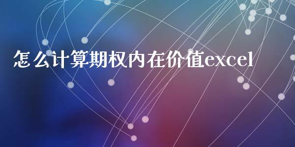 怎么计算期权内在价值excel_https://m.gongyisiwang.com_保险理财_第1张