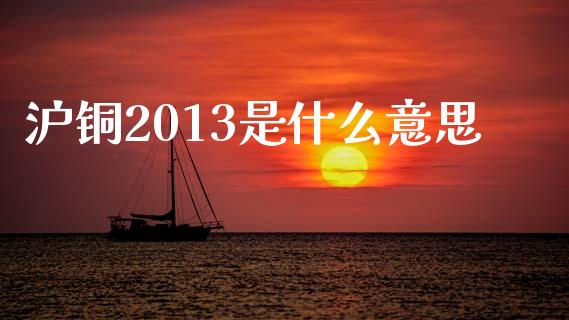 沪铜2013是什么意思_https://m.gongyisiwang.com_财经咨询_第1张