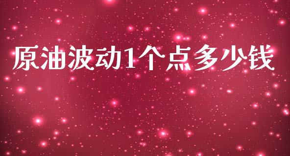 原油波动1个点多少钱_https://m.gongyisiwang.com_理财产品_第1张