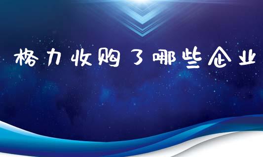 格力收购了哪些企业_https://m.gongyisiwang.com_债券咨询_第1张