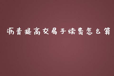 沥青提高交易手续费怎么算_https://m.gongyisiwang.com_理财产品_第1张