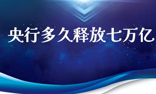 央行多久释放七万亿_https://m.gongyisiwang.com_理财产品_第1张