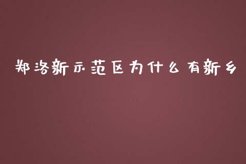 郑洛新示范区为什么有新乡_https://m.gongyisiwang.com_商业资讯_第1张