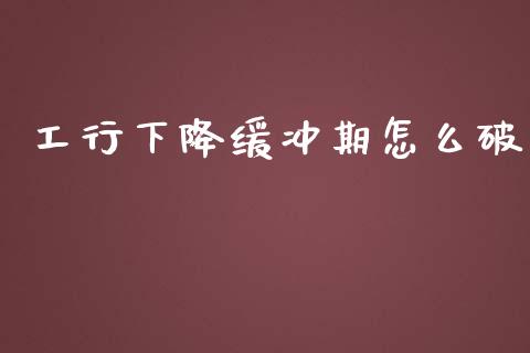 工行下降缓冲期怎么破_https://m.gongyisiwang.com_保险理财_第1张