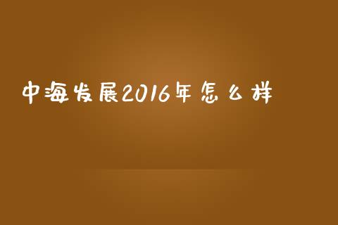 中海发展2016年怎么样_https://m.gongyisiwang.com_理财投资_第1张