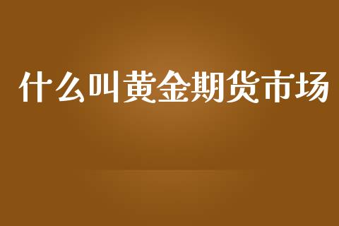 什么叫黄金期货市场_https://m.gongyisiwang.com_信托投资_第1张