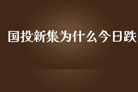 国投新集为什么今日跌_https://m.gongyisiwang.com_财经时评_第1张