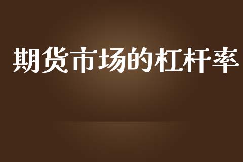 期货市场的杠杆率_https://m.gongyisiwang.com_债券咨询_第1张