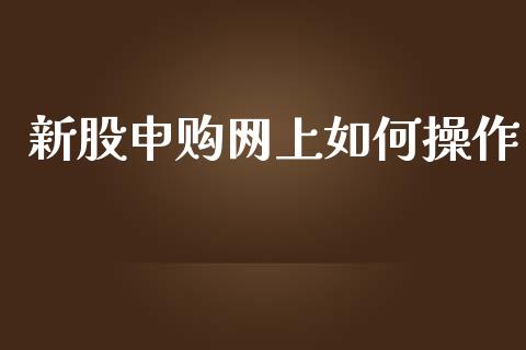 新股申购网上如何操作_https://m.gongyisiwang.com_商业资讯_第1张