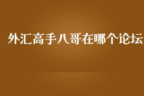 外汇高手八哥在哪个论坛_https://m.gongyisiwang.com_财经时评_第1张