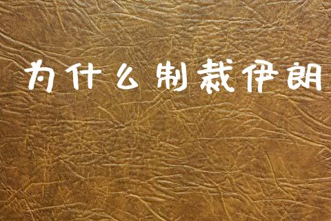 为什么制裁伊朗_https://m.gongyisiwang.com_商业资讯_第1张