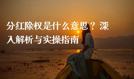 分红除权是什么意思？ 深入解析与实操指南_https://m.gongyisiwang.com_财经时评_第1张