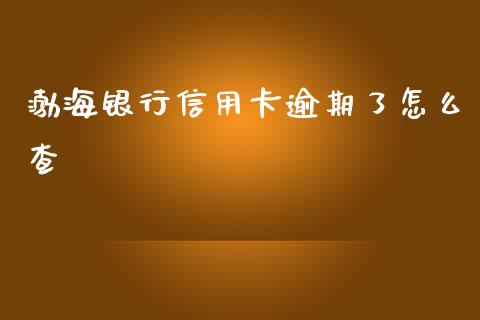 渤海银行信用卡逾期了怎么查_https://m.gongyisiwang.com_财经时评_第1张