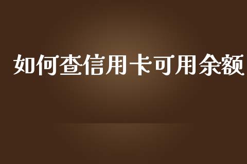 如何查信用卡可用余额_https://m.gongyisiwang.com_理财投资_第1张