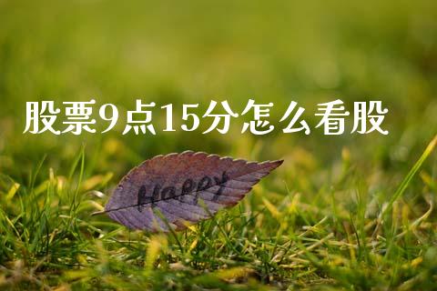 股票9点15分怎么看股_https://m.gongyisiwang.com_财经时评_第1张