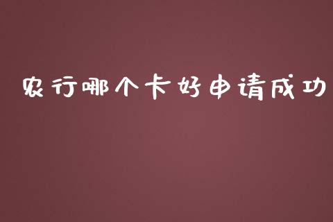 农行哪个卡好申请成功_https://m.gongyisiwang.com_财经咨询_第1张