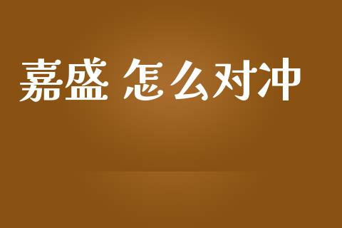 嘉盛 怎么对冲_https://m.gongyisiwang.com_保险理财_第1张