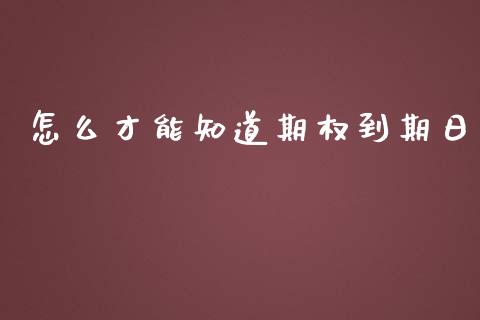 怎么才能知道期权到期日_https://m.gongyisiwang.com_理财产品_第1张