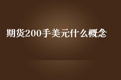 期货200手美元什么概念_https://m.gongyisiwang.com_财经时评_第1张