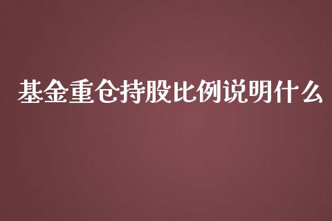 基金重仓持股比例说明什么_https://m.gongyisiwang.com_商业资讯_第1张