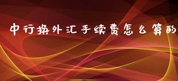 中行换外汇手续费怎么算的_https://m.gongyisiwang.com_财经咨询_第1张