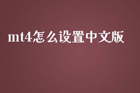 mt4怎么设置中文版_https://m.gongyisiwang.com_商业资讯_第1张