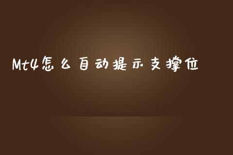 Mt4怎么自动提示支撑位_https://m.gongyisiwang.com_信托投资_第1张