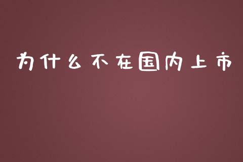 为什么不在国内上市_https://m.gongyisiwang.com_债券咨询_第1张