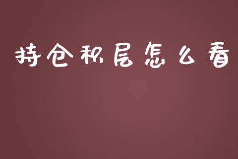 持仓积层怎么看_https://m.gongyisiwang.com_保险理财_第1张