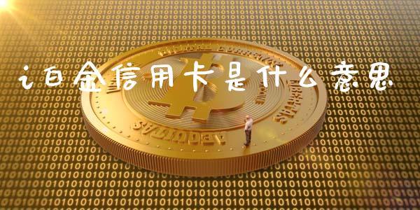 i白金信用卡是什么意思_https://m.gongyisiwang.com_商业资讯_第1张