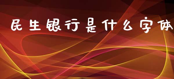 民生银行是什么字体_https://m.gongyisiwang.com_理财投资_第1张