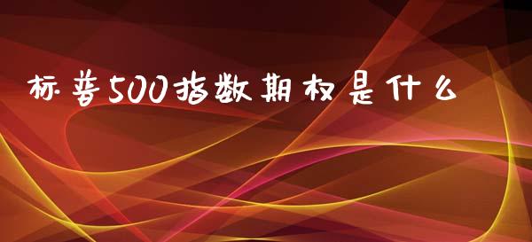 标普500指数期权是什么_https://m.gongyisiwang.com_保险理财_第1张